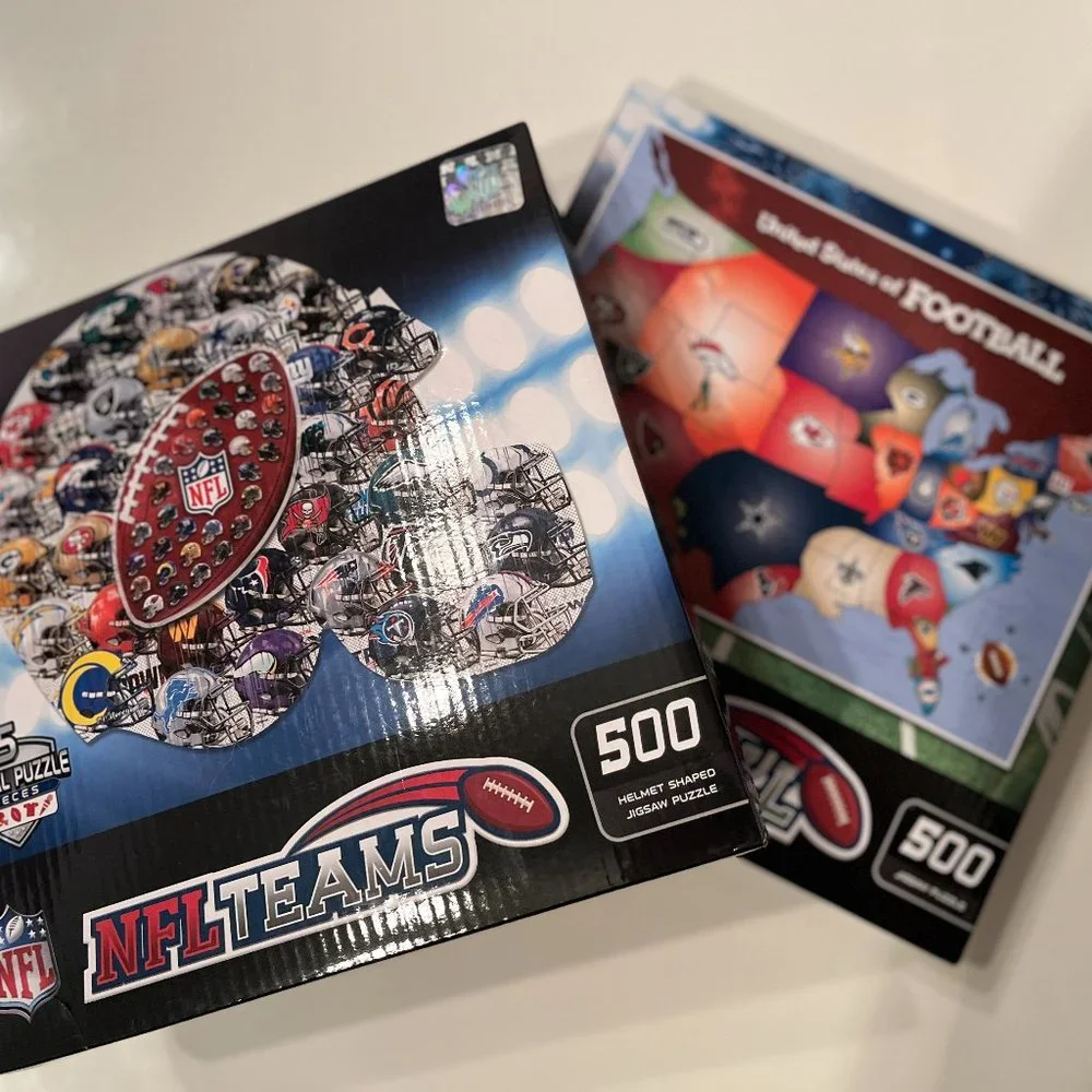 NFL and USA Football‎ Puzzles (Set of Two / NEW /kids toys /x)